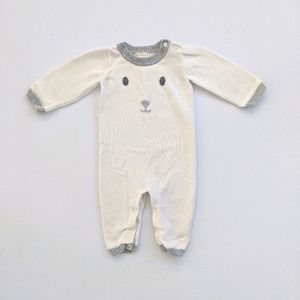 First Impressions 100% Cotton Bunny Face Jumpsuit